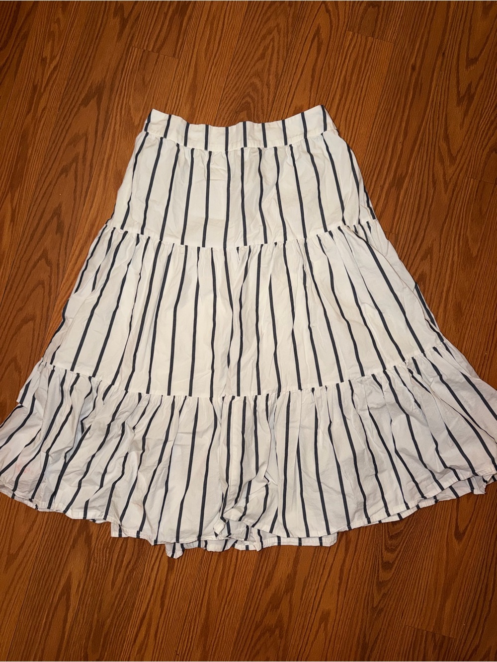 Lauren Conrad Striped Cotton Midi Skirt